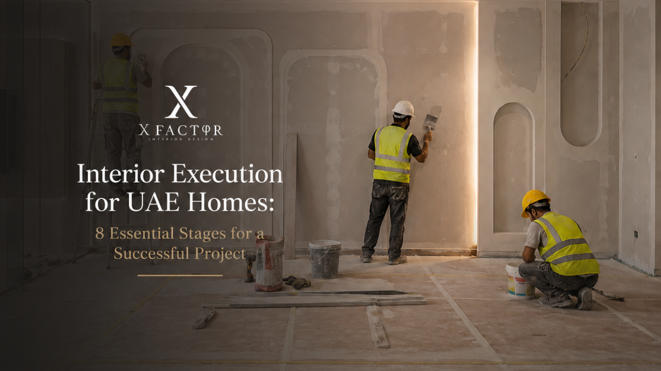 Interior Execution for UAE Homes by X Factor Designs